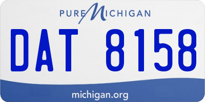 MI license plate DAT8158