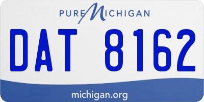 MI license plate DAT8162