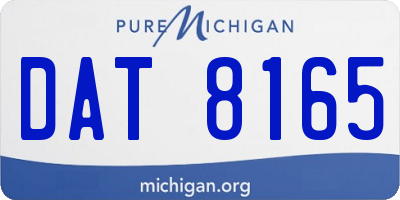 MI license plate DAT8165