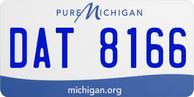 MI license plate DAT8166