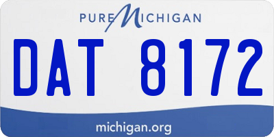 MI license plate DAT8172