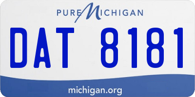 MI license plate DAT8181