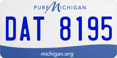 MI license plate DAT8195