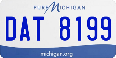 MI license plate DAT8199