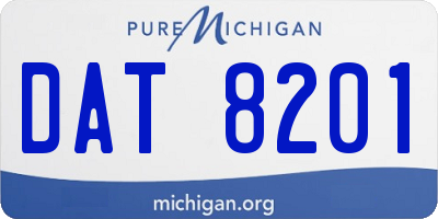 MI license plate DAT8201