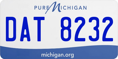 MI license plate DAT8232