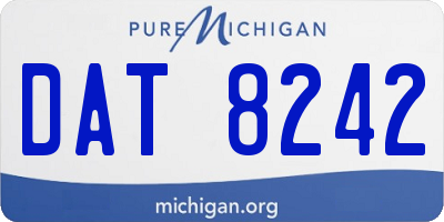 MI license plate DAT8242