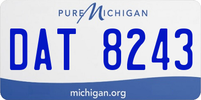 MI license plate DAT8243