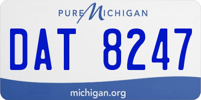 MI license plate DAT8247