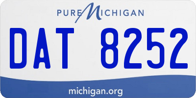 MI license plate DAT8252