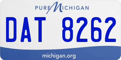 MI license plate DAT8262