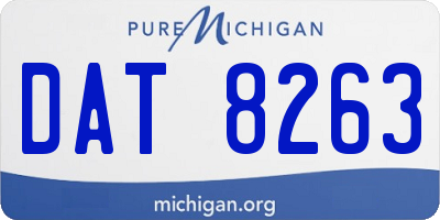 MI license plate DAT8263
