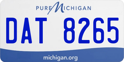 MI license plate DAT8265