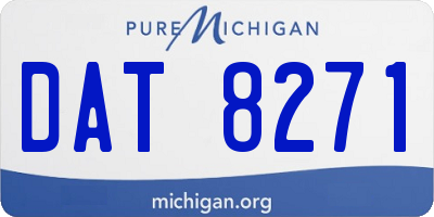 MI license plate DAT8271
