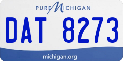 MI license plate DAT8273