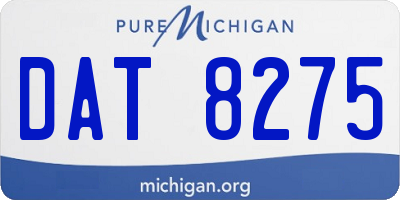 MI license plate DAT8275