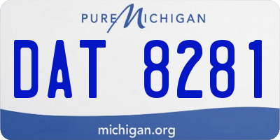 MI license plate DAT8281
