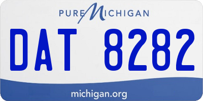 MI license plate DAT8282