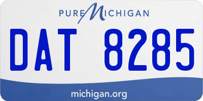 MI license plate DAT8285