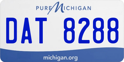 MI license plate DAT8288