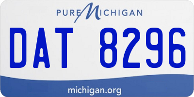 MI license plate DAT8296