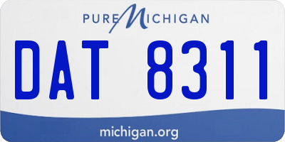 MI license plate DAT8311