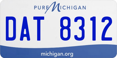 MI license plate DAT8312