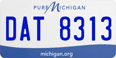 MI license plate DAT8313