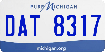 MI license plate DAT8317