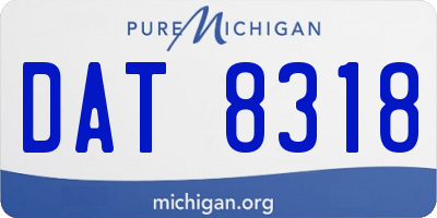 MI license plate DAT8318