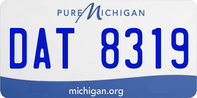 MI license plate DAT8319