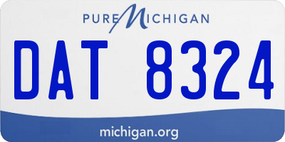 MI license plate DAT8324