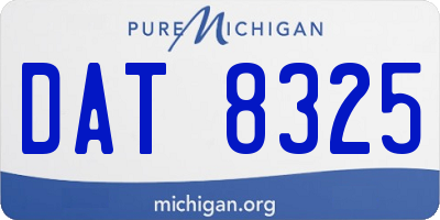 MI license plate DAT8325
