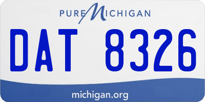 MI license plate DAT8326