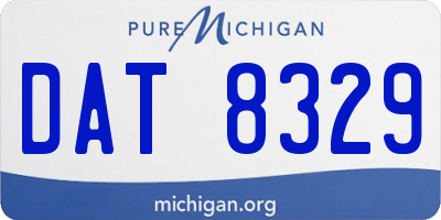 MI license plate DAT8329