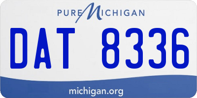 MI license plate DAT8336