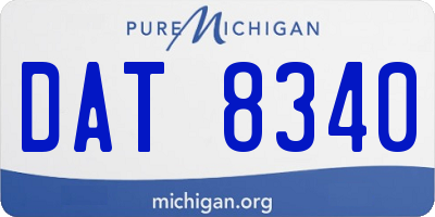 MI license plate DAT8340