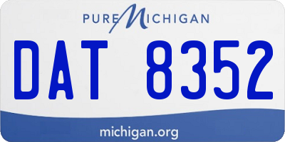 MI license plate DAT8352