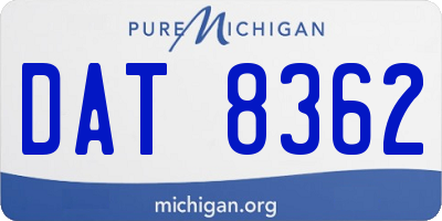 MI license plate DAT8362