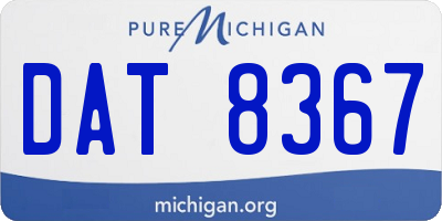 MI license plate DAT8367
