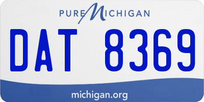 MI license plate DAT8369
