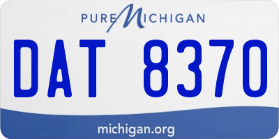 MI license plate DAT8370