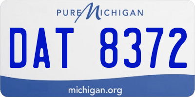 MI license plate DAT8372