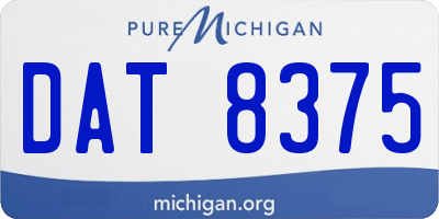 MI license plate DAT8375