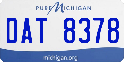 MI license plate DAT8378