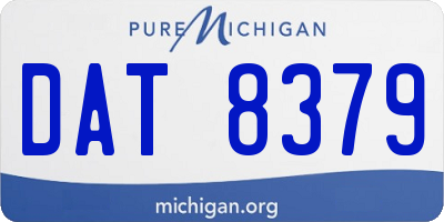 MI license plate DAT8379