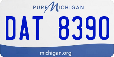 MI license plate DAT8390