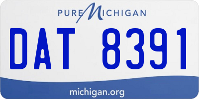 MI license plate DAT8391