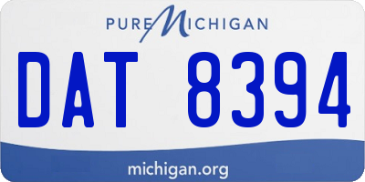 MI license plate DAT8394