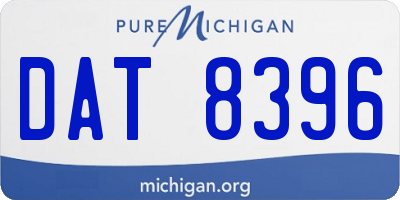 MI license plate DAT8396